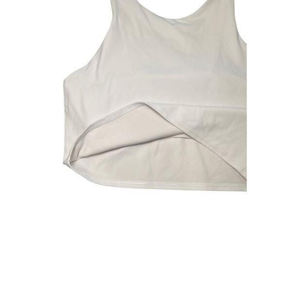 Athleta Women Small Conscious Crop Solid White Build In Bra Yoga Tank - Picture 5 of 10